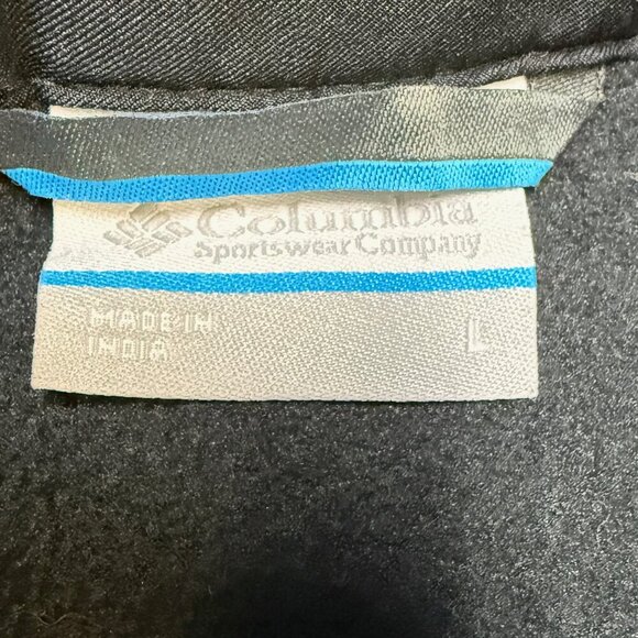 Columbia Men’s Black Softshell Jacket Size Large Full Zip Windproof Fleece-Lined - Picture 5 of 10